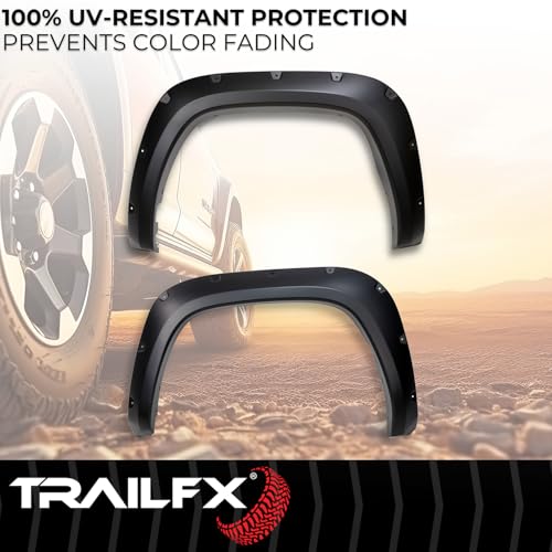 Trailfx TrailFX TFT3004S Pocket Fender Flares Fits 2022-2025 Toyota Tundra Smooth Black Paintable 1.75" - Outdoor Depot