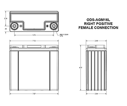ODYSSEY Odyssey Battery Battery, Extreme Series, AGM, 12V, 170 Cold Cranking Amps, Threaded Top Terminals, - Outdoor Depot