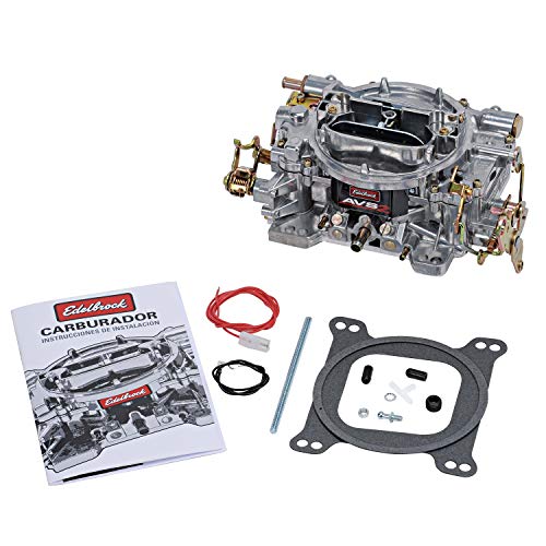 Edelbrock Edelbrock 1905 AVS2 Series Carburetor 650 cfm Square Flange Non-EGR Manual Choke Satin AVS2 Series - Outdoor Depot