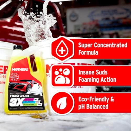Mothers Mothers Triple Action Foam Wash, 100 oz. — pH Balanced, Eco-Friendly, Super-Sudsy, Foam Cannon, - Outdoor Depot