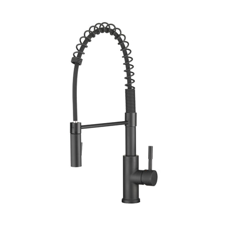Dura Faucet Dura Faucet DF-MK504SLK-MB RV Swivel High-Arc Spring Kitchen Sink Faucet - Single Handle - - Outdoor Depot