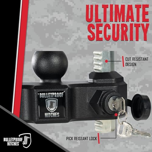 BulletProof Hitches BulletProof Hitches - Extreme Duty Trailer Coupler Lock - Universal Trailer Lock with 1" - Outdoor Depot