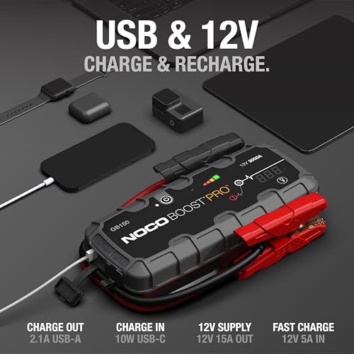 NOCO NOCO Boost GB150: 3000A UltraSafe Jump Starter – 12V Lithium Battery Booster Pack, Portable Jump Box, - Outdoor Depot