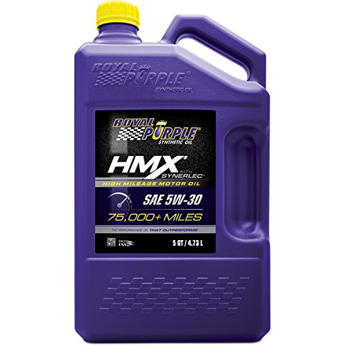 ROYAL PURPLE 11748 HMX SAE 5W-30 High-Mileage Synthetic Motor Oil - 5 Quart Engine & Performance