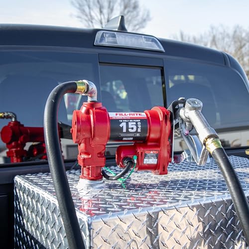 Fill-Rite Fill-Rite FR1210H 12V 15 GPM Fuel Transfer Pump with Discharge Hose & Manual Nozzle | Gasoline, - Outdoor Depot