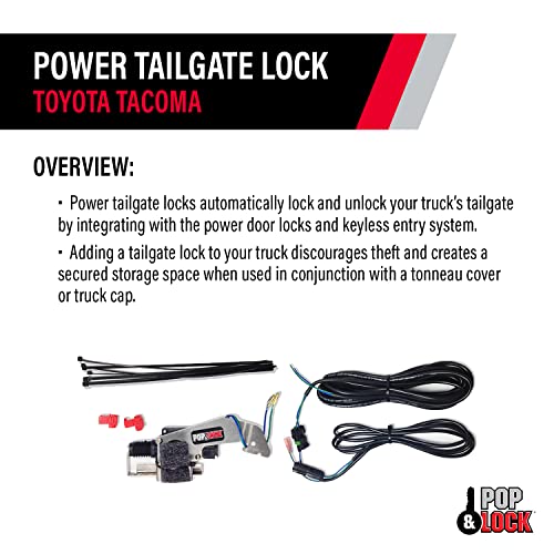 Pop & Lock Pop & Lock – Power Tailgate Lock for Toyota Tacoma, Fits Models 2005 to 2015 (PL8521) - Outdoor Depot