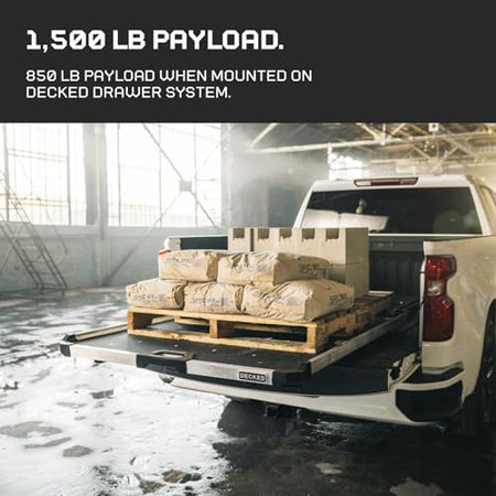 DECKED CargoGlide Truck Bed Slide – 1500 lb Capacity, 75% Extension – Heavy-Duty Pickup Cargo Slide for Easy - Outdoor Depot