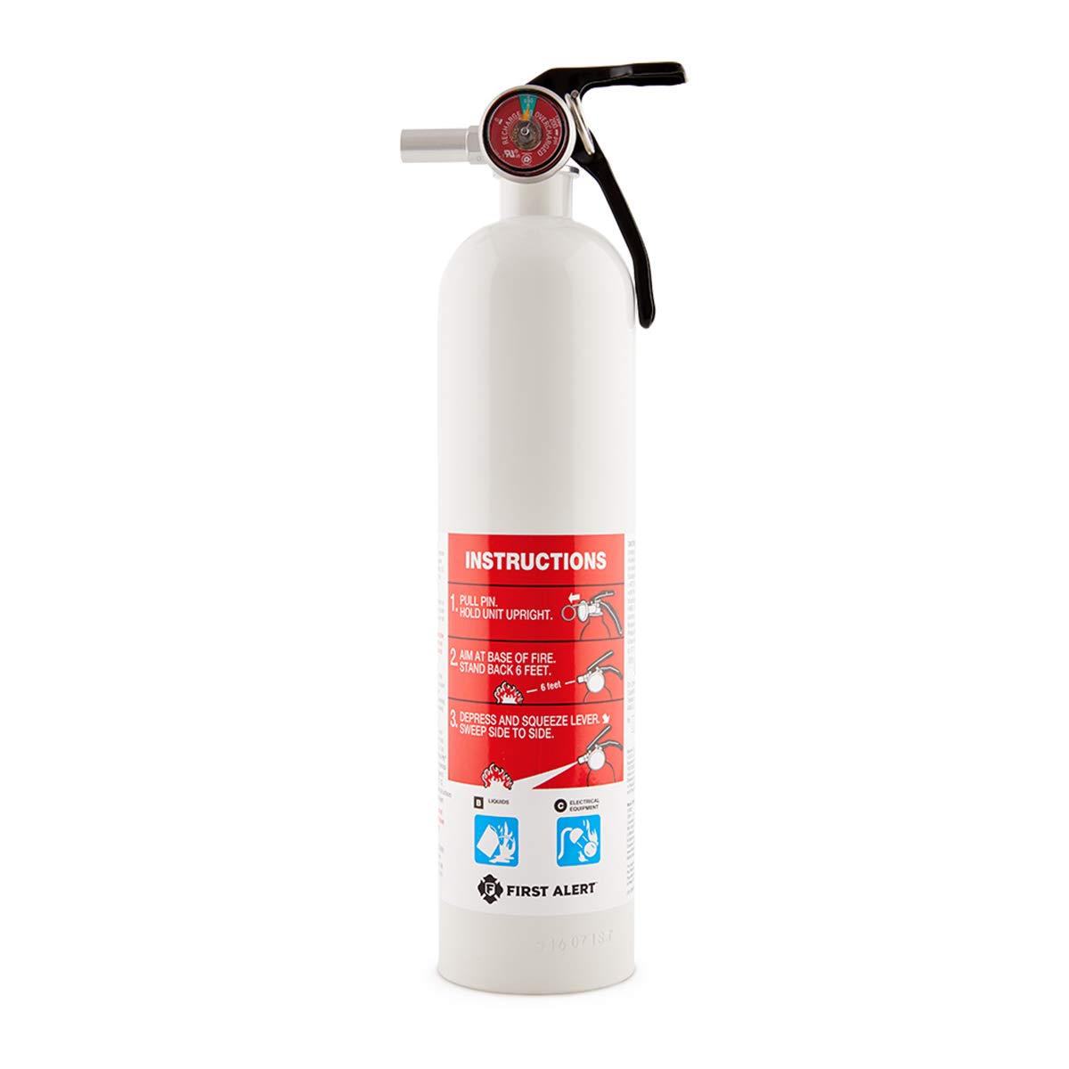 First Alert First Alert Fire Extinguisher for Car & Marine Use, UL RATED 10-B:C, AUTOMAR10 FE10GR, White, - Outdoor Depot