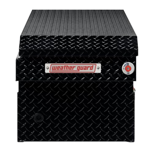 Weather Guard Weather Guard Model 127-5-04 Saddle Box, Aluminum, Full Standard, Gloss Black, 11.0 cu ft - Outdoor Depot