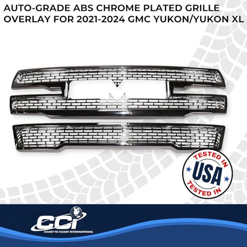 Coast to Coast International CCI Grille Insert GI179, Overlay, 2 Piece Set, Mesh Style, OEM Shape, Chrome - Outdoor Depot