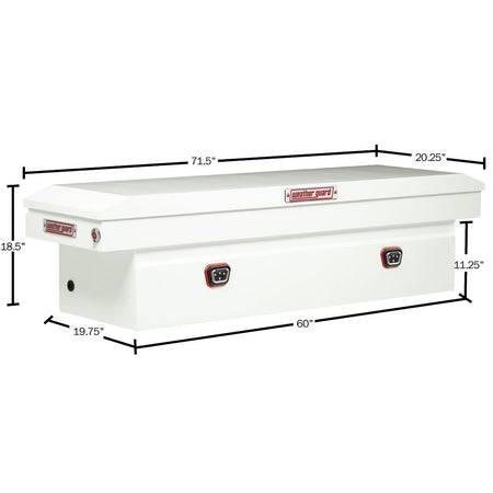 Weather Guard Weather Guard Model 126-3-04 Saddle Box, Steel, For Full Size Trucks, Standard Profile, White, - Outdoor Depot