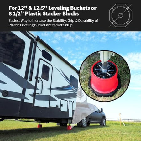 SnapPad SnapPad The Base Singles | RV Leveling Blocks, Adds 3/4" | 4.5 lbs & 1 1/8" | Must-Have Accessories - Outdoor Depot