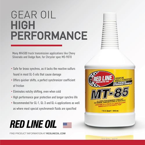 Red Line Red Line 50504 MT-85 Manual Transmission 75W85 GL-4 Gear Oil - 1 Quart - Outdoor Depot