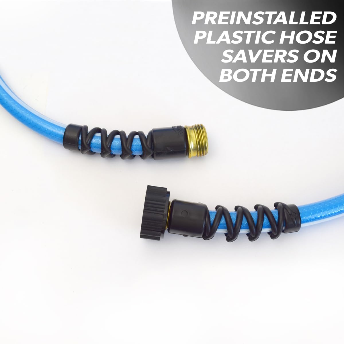 Valterra Valterra W01-8048 AquaFresh High Pressure Drinking Water Hose with Hose Savers - 1/2" x 4', Blue - Outdoor Depot
