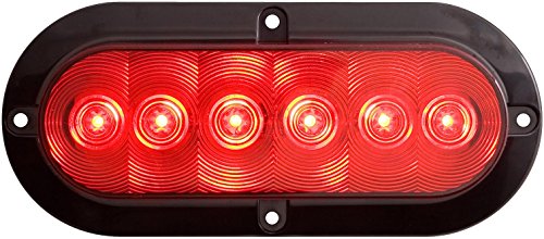 Optronics Optronics STL73RBP 6" Oval Sealed LED Stop/Turn/Tail Light, Red - Outdoor Depot