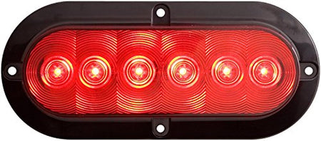 Optronics Optronics STL73RBP 6" Oval Sealed LED Stop/Turn/Tail Light, Red - Outdoor Depot