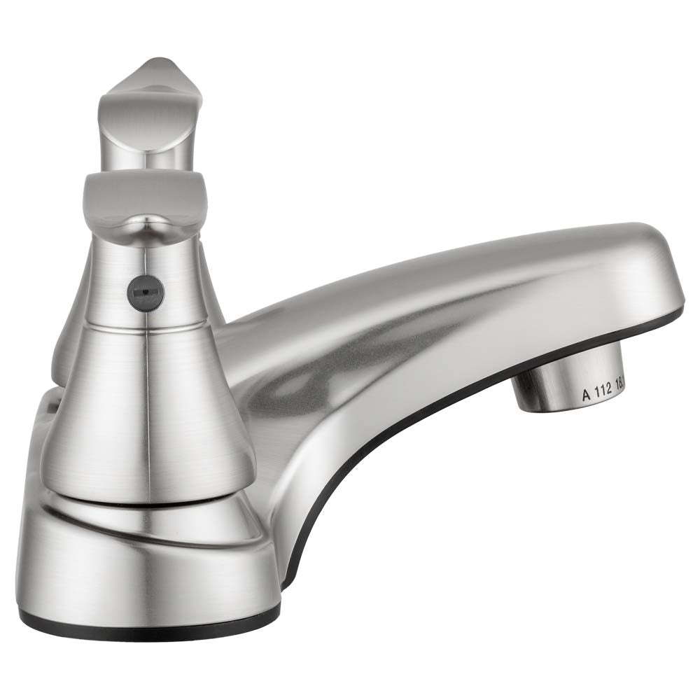 Dura Faucet Dura Faucet DF-PL700LH-SN RV Bathroom Faucet with Winged Levers (Satin Nickel) - Outdoor Depot