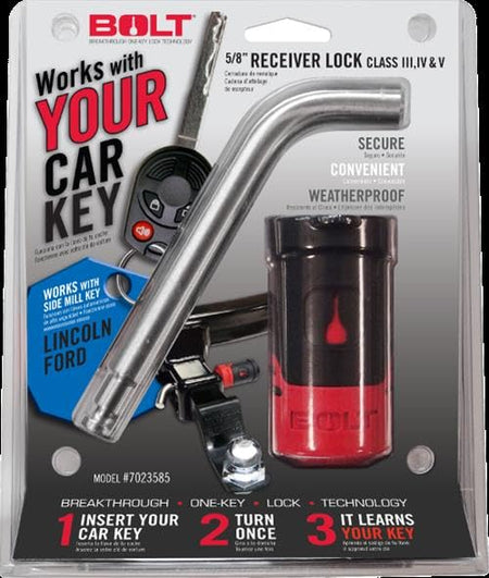 BOLT Bolt 7023585 5/8" Receiver Lock for Side Cut Ford, Lincoln & Land Rover Keys - Outdoor Depot