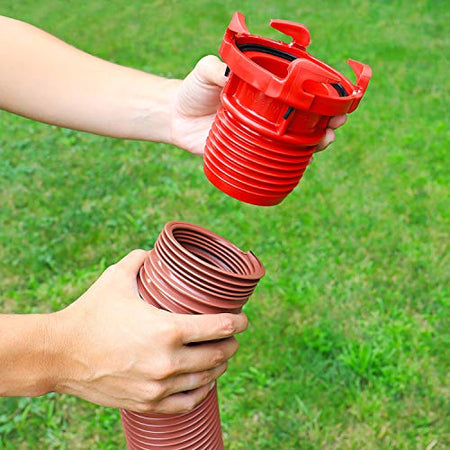 Valterra Valterra F02-3101 RV Drain Hose Connection EZ Coupler Valve Adapter , Red - Outdoor Depot