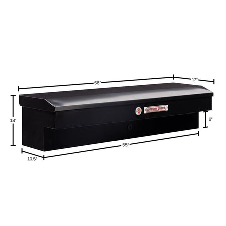 Weather Guard Weather Guard Model 175-5-04 56in Lo-Side Box, Steel, Gloss Black, 4.0 cu ft - Outdoor Depot