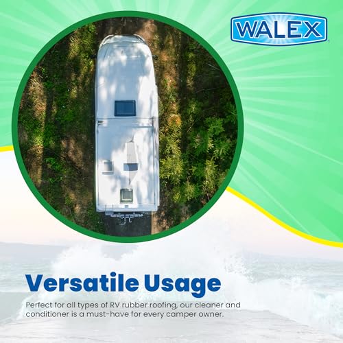 Walex Walex RV Rubber Roof Cleaner/Conditioner - Removes Dirt, Road Grime, Tree Sap, Bird Droppings & More, - Outdoor Depot