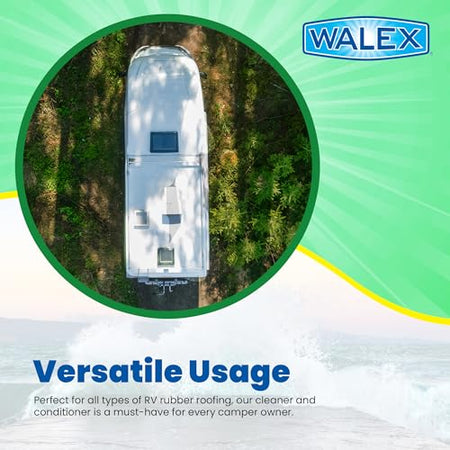 Walex Walex RV Rubber Roof Cleaner/Conditioner - Removes Dirt, Road Grime, Tree Sap, Bird Droppings & More, - Outdoor Depot