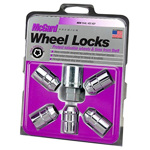 MCGARD 24538 Chrome Cone Seat Wheel Lock (1/2"-20 Thread Size) - Set of 5