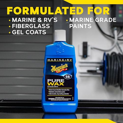 Meguiar's Meguiar's M5616 Marine/RV Pure Wax Carnauba Blend, Long-Lasting Liquid Wax for Protecting Gel - Outdoor Depot