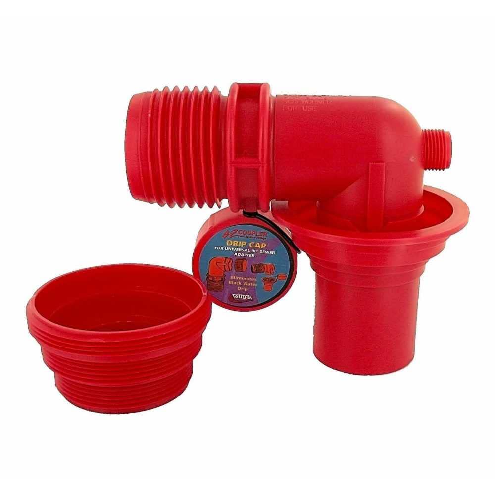 Valterra Valterra F02-3305VP EZ Coupler Red 90° Sewer Adapter and Thread Attachment - Outdoor Depot
