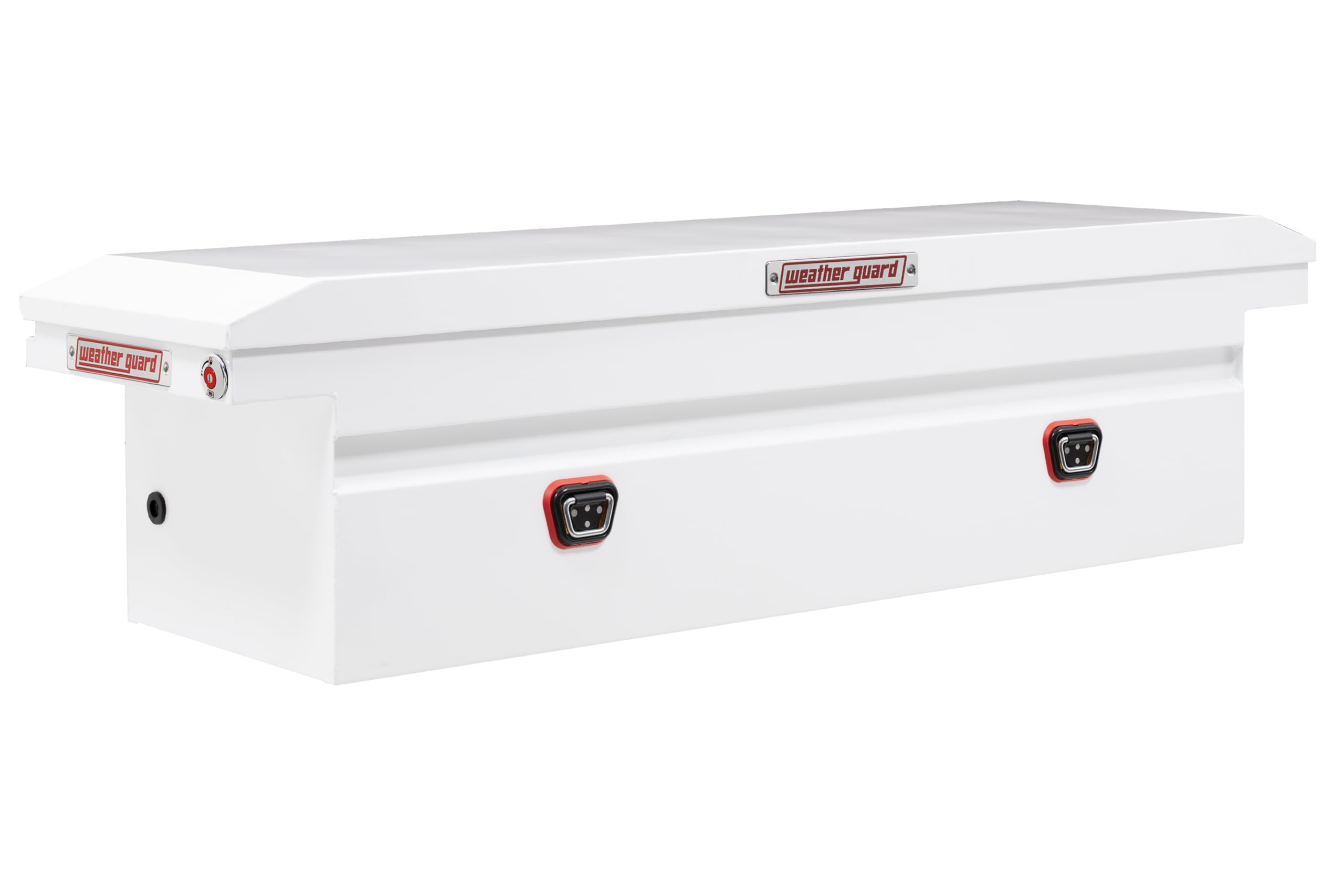 Weather Guard Weather Guard Model 120-3-04 Saddle Box, Steel, Full Low Profile, White, 11.0 cu ft - Outdoor Depot