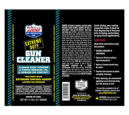 Lucas Oil Lucas Oil 10905 Extreme Duty Gun Cleaner - 11 Ounce - Outdoor Depot