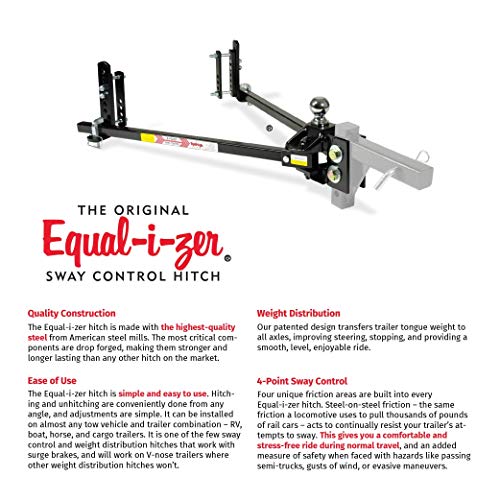 Equal-i-zer Equal-i-zer 4-point Sway Control Hitch, 90-00-1001, 10,000 Lbs Trailer Weight Rating, 1,000 Lbs - Outdoor Depot