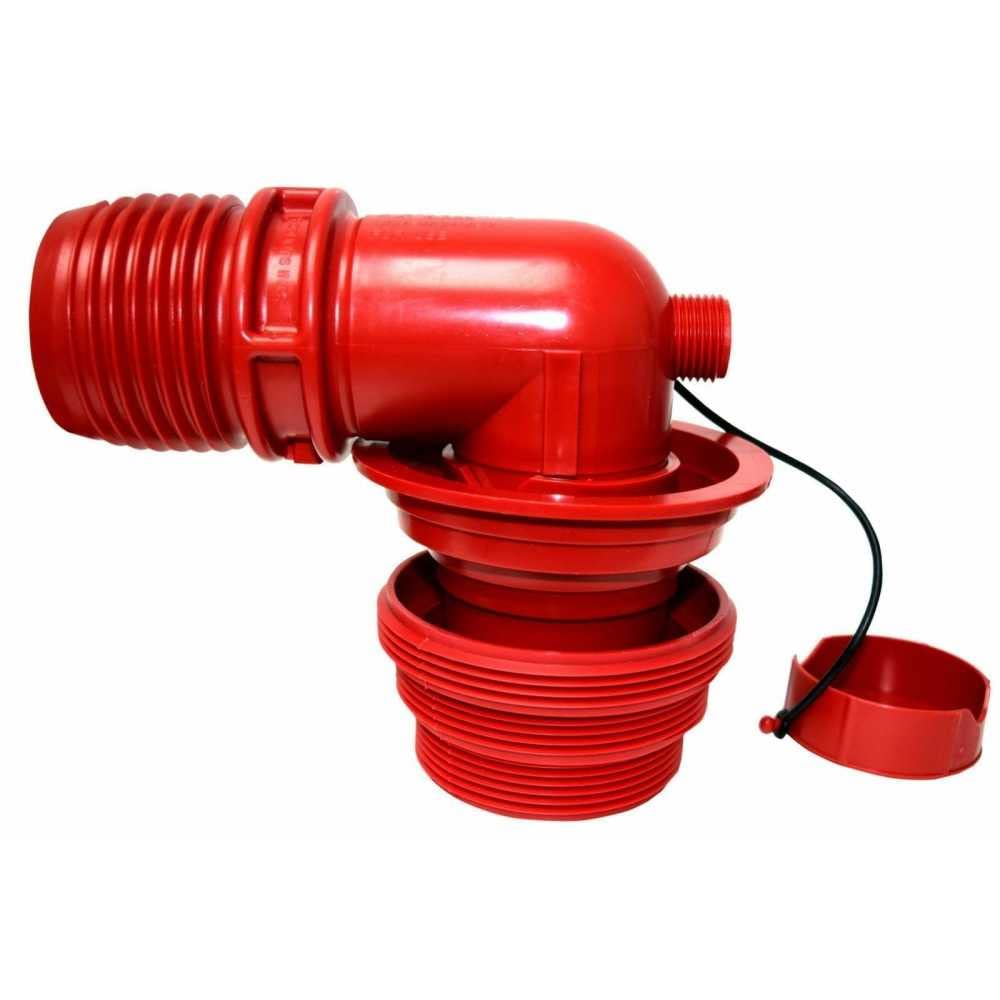 Valterra Valterra F02-3305VP EZ Coupler Red 90° Sewer Adapter and Thread Attachment - Outdoor Depot