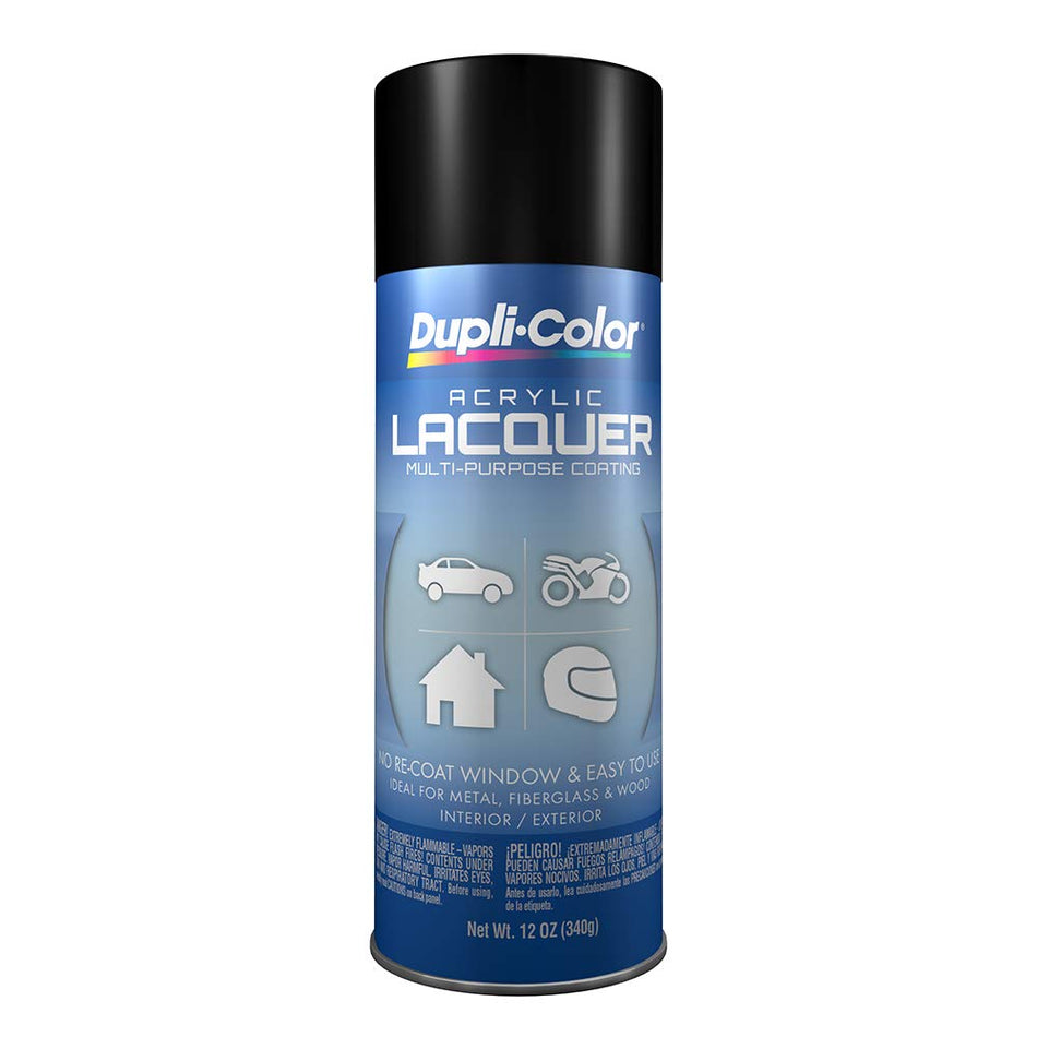 Dupli-Color Dupli-Color Multi-Purpose Lacquer, Semi-Gloss, Black, 12 oz - Outdoor Depot