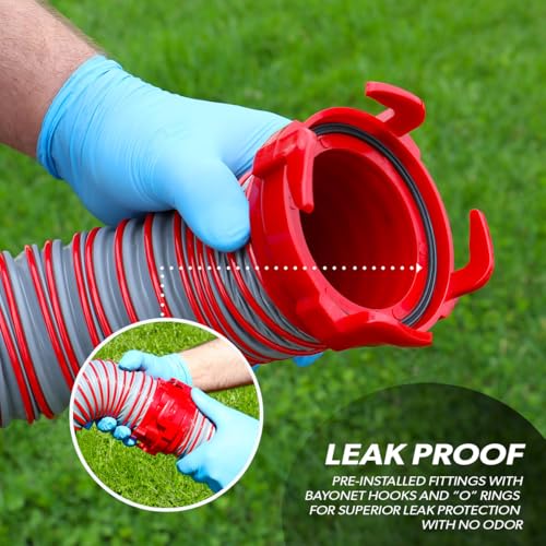 Valterra Valterra Viper 20-Foot RV Sewer Hose Kit, Universal Sewer Hose for RV Camper, Includes 2 Attachable - Outdoor Depot
