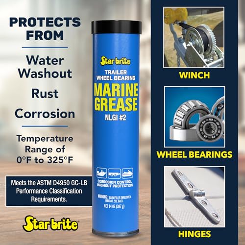 STAR BRITE STAR BRITE Wheel Bearing Grease - Boat Trailer Marine Grade - 14 OZ Grease Gun Cartridge (026014) - Outdoor Depot
