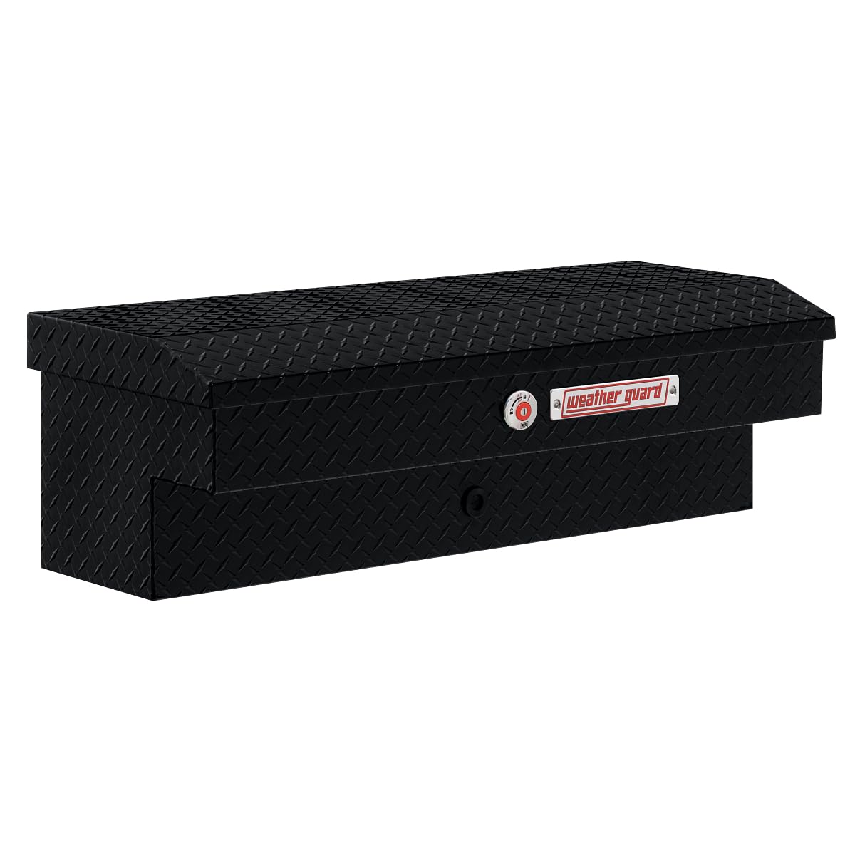 Weather Guard Weather Guard Model 184-5-04 41in Lo-Side Truck Box, Aluminum, Gloss Black, 3.0 cu ft capacity - Outdoor Depot
