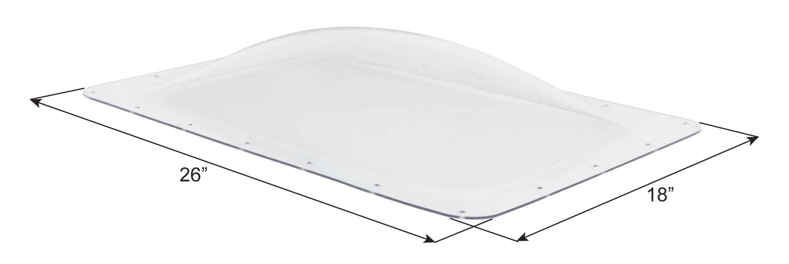ICON ICON RV Skylight - SL1422C - Clear, Fits 14"x22" openings, 16"x26" overall, Outer Dome Skylight - Outdoor Depot