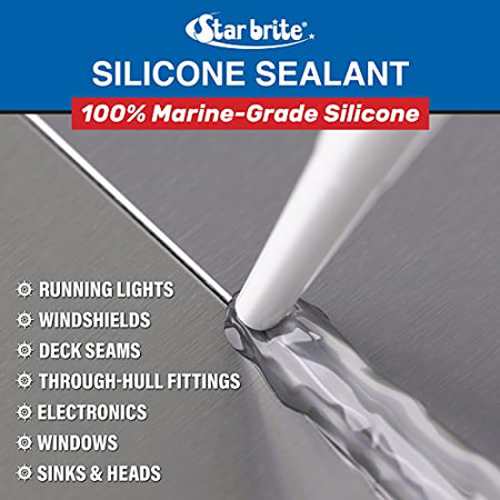 STAR BRITE STAR BRITE Silicone Sealant White 10.3 OZ. (082121) - Outdoor Depot