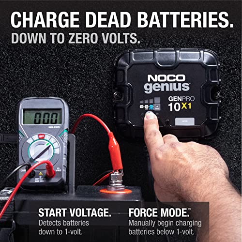 NOCO NOCO Genius GENPRO10X1: 1-Bank, 10A Onboard Battery Charger - 10A Per Bank, 12V Waterproof Marine - Outdoor Depot