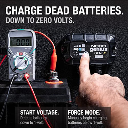 NOCO NOCO Genius GEN5X1: 1-Bank, 5A Onboard Battery Charger - 5A Per Bank, 12V Waterproof Marine Charger - Outdoor Depot