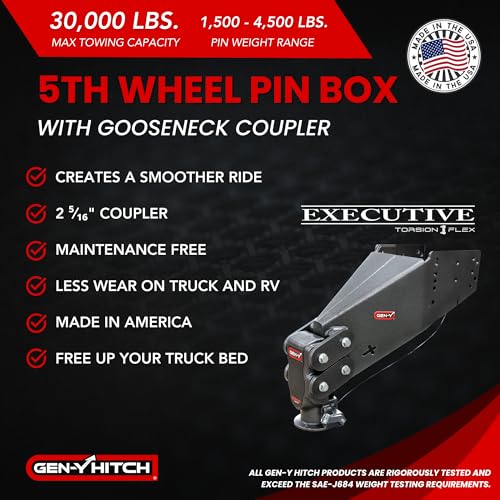 GEN-Y Hitch GEN-Y Hitch Fifth Wheel to Gooseneck SnapLatch Coupler - 1,500 LBS - 4,500 LBS Pin Weight Range - Outdoor Depot