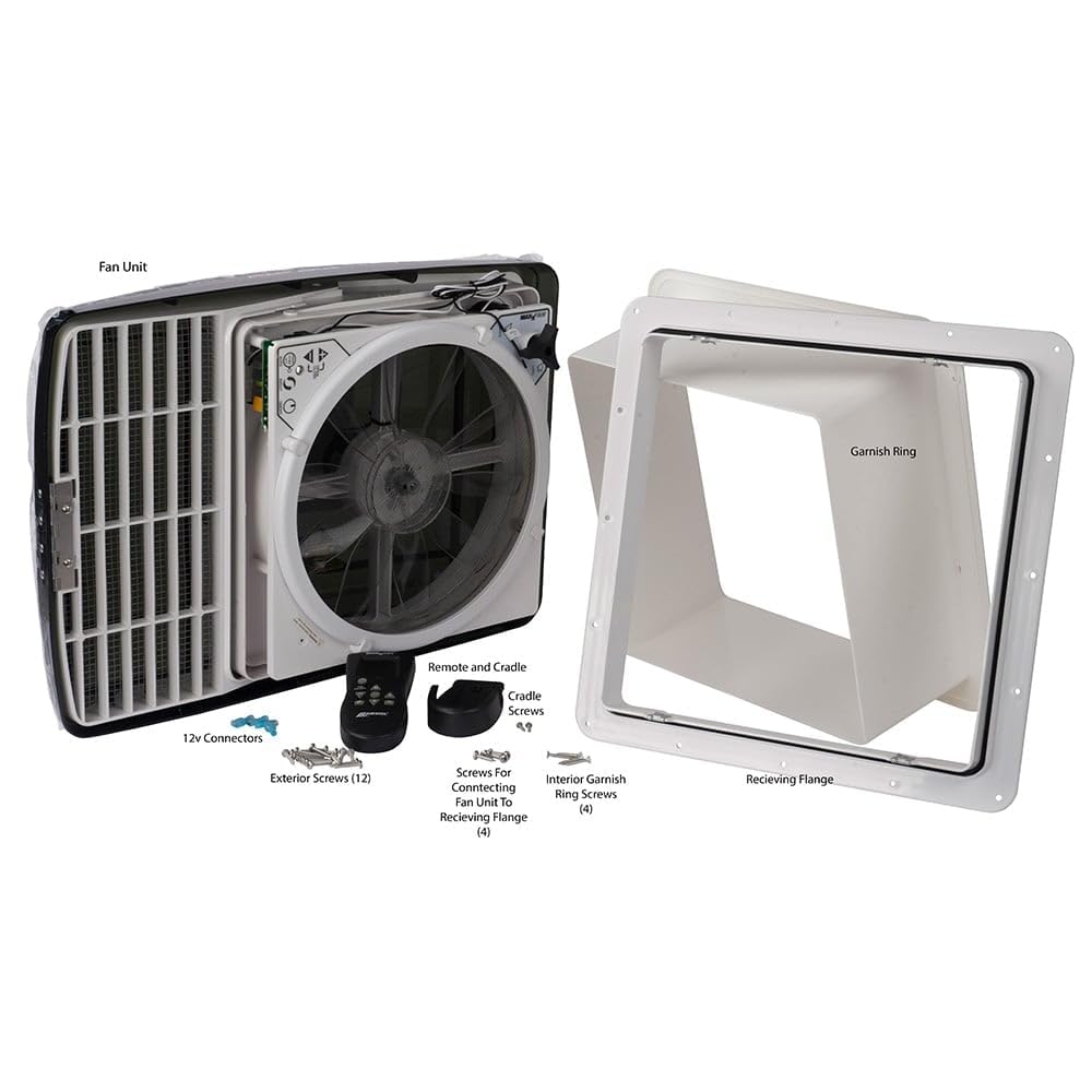 MAXXAIR MAXXAIR Maxxfan Deluxe Vent, Fan and Vent Cover All in One - Powerful 10-Speed Reversible Fan with - Outdoor Depot