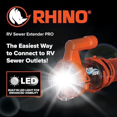 Camco Camco Rhino RV Sewer Hose Extender PRO – 5″ Sewer Hose Extension — Torque-Grip Handle with Built-in - Outdoor Depot