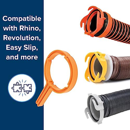 Camco Camco RhinoFLEX RV Sewer Hose Wrenches, 2-Pack, Orange - Outdoor Depot