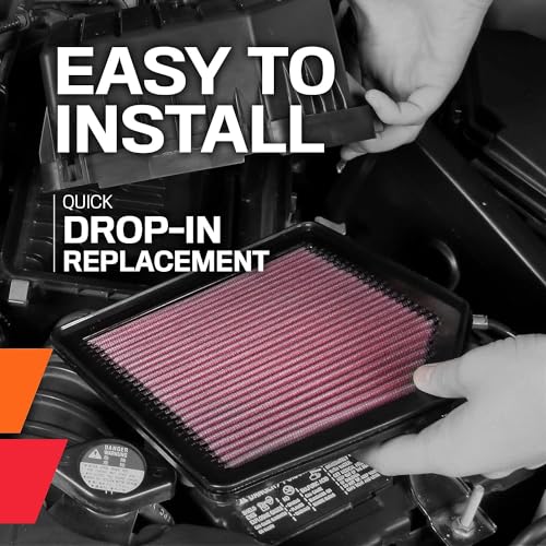 K&N K&N High-Flow Original Lifetime Engine Air Filter: Increase Power & Towing, Washable, Premium: - Outdoor Depot