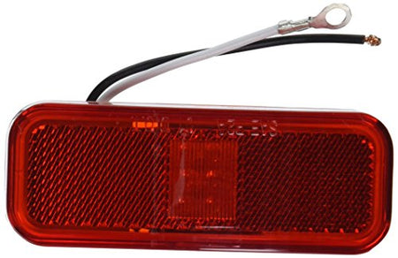 ダイヤモンド ダイヤモンド Diamond Group 52719 Red 4" x 1.5" Weatherproof LED Marker Light with Reflector - Outdoor Depot