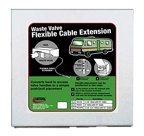 Valterra Valterra TC172 72" Flexible Cable Kit with 1-1/2" Valve , Black - Outdoor Depot