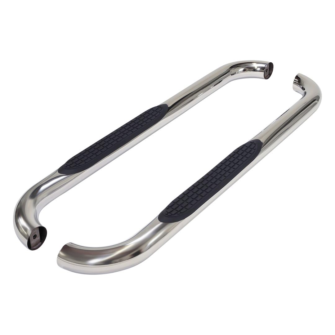 Trailfx TrailFX Nerf Bars for Chevrolet Silverado 1500 Standard Cab 2020-2021 3 Inch Round Bent Polished - Outdoor Depot