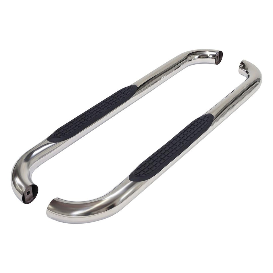 Trailfx TrailFX Nerf Bars for Chevrolet Silverado 1500 Standard Cab 2020-2021 3 Inch Round Bent Polished - Outdoor Depot
